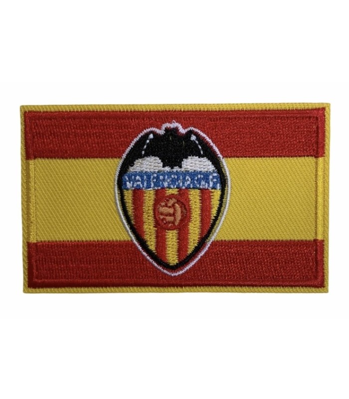 Parche Bandera de España Escudo Valencia Futbol Club 8x5 cm