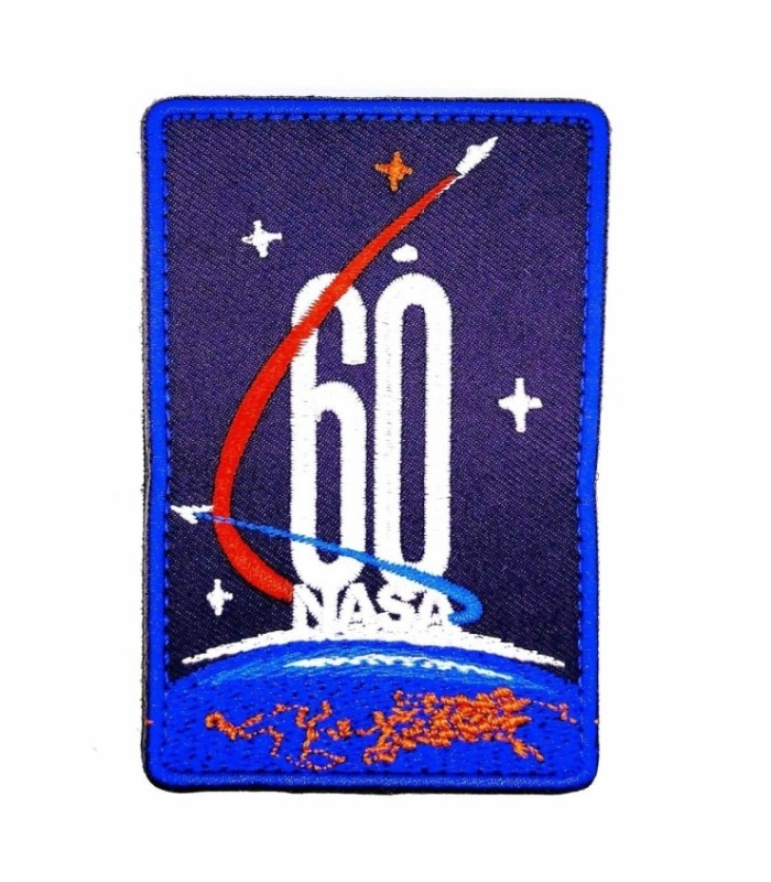 Parche Bordado Hook and Loop 60th Aniversary Nasa 9x6cm