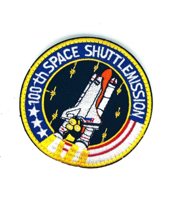 Parche Bordado Hook and Loop NASA 100th SPACE SHUTTLE MISSION 8cm