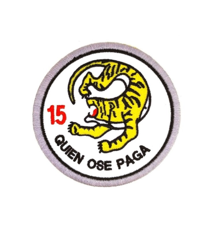 Parche Bordado Termoadhesivo Ala 15  Quien Ose Paga  8cm