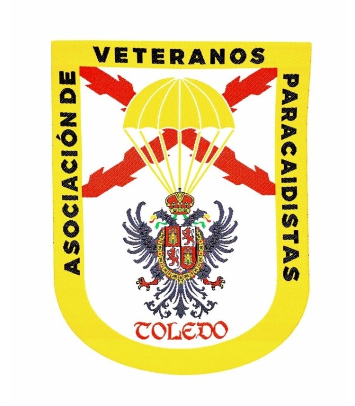 Parche Bordado Termoadhesivo Asociación de Veteranos Paracaidistas Toledo 11,5x9cm