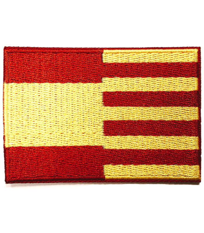 Parche Bordado Termoadhesivo Bandera de Cataluña y España 7 cm