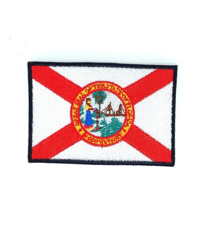 Parche Bordado Termoadhesivo Bandera de Florida 7,5x5cm