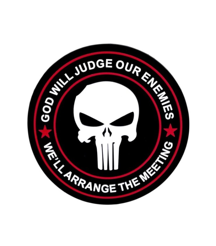 Parche de Goma Hook and Loop Calavera Punisher - 8 x 8 cm