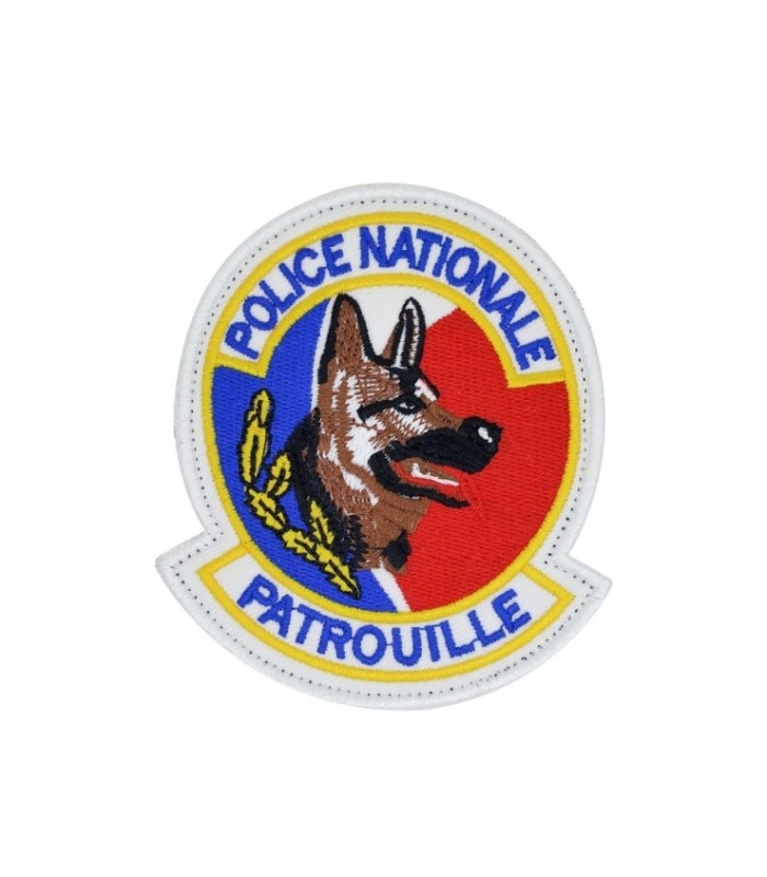 Parche de la policía canina nacional de Francia - 8x9,5cm - Hook and Loop