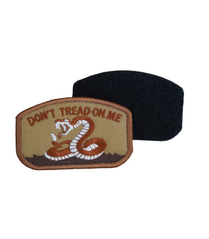 Parche Hook and Loop Dont tread on me- Color Marrón - 78x49mm