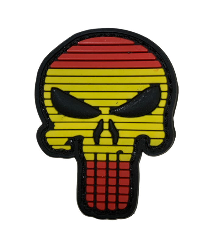 Parche punisher colores de la Bandera de España Tactico Hook and loop 6 x4,5 cm