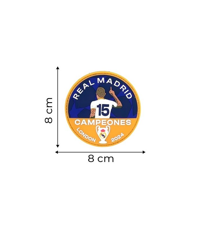 Parche PVC Hook and Loop Equipo Español Blanco 15º Campeón de Europa 8cm