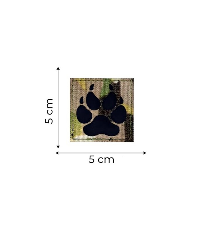 Parche Reflectante Hook and Loop Bear Paw Camuflaje Militar 5x5cm