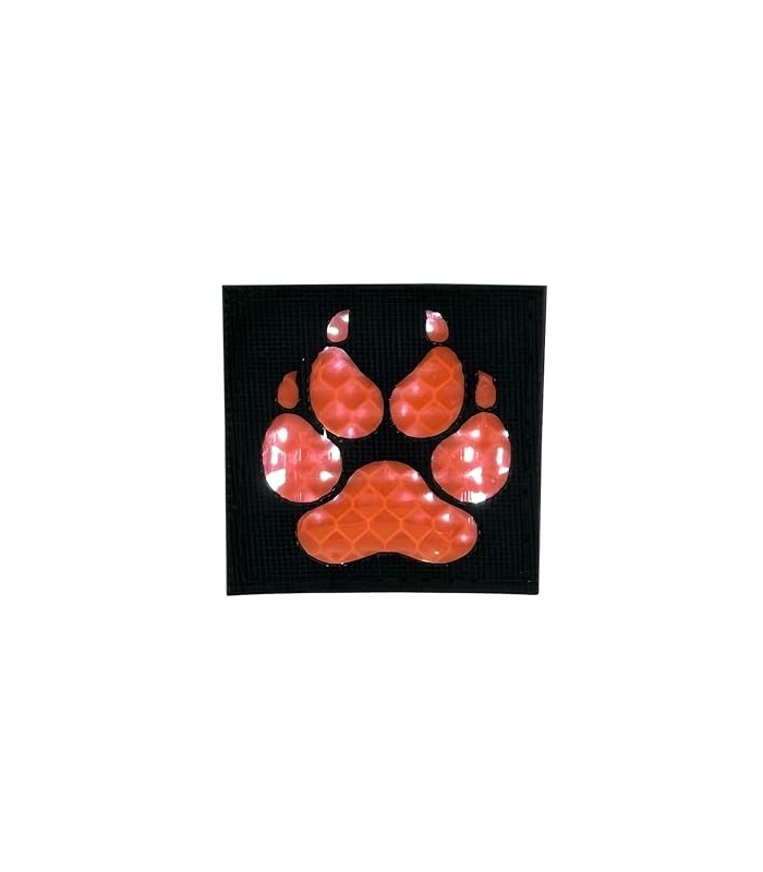 Parche Reflectante Hook and Loop Bear Paw Naranja y Negro 5x5cm