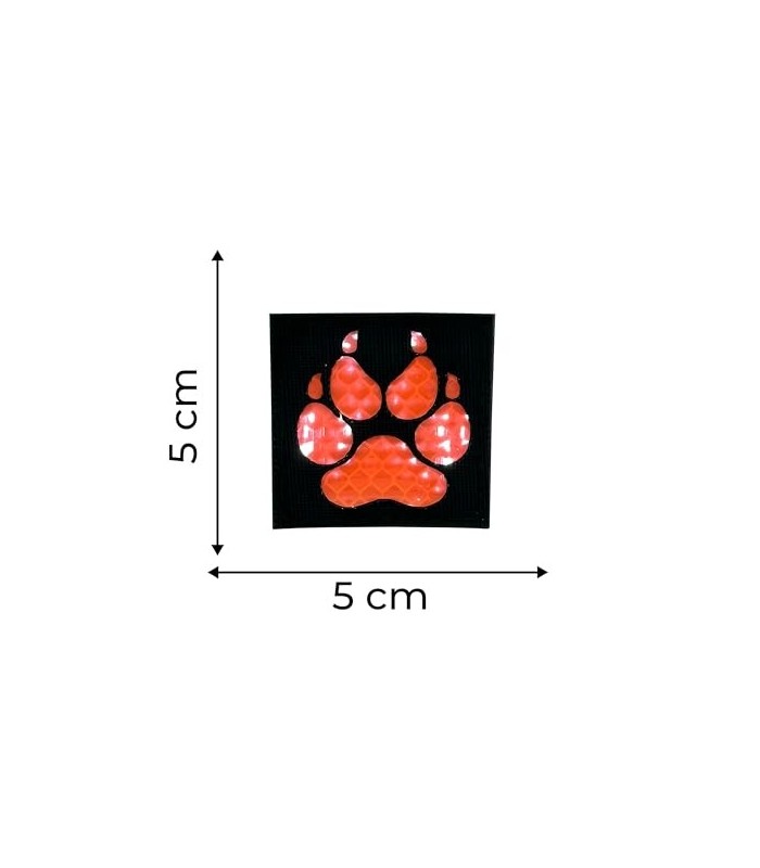 Parche Reflectante Hook and Loop Bear Paw Naranja y Negro 5x5cm
