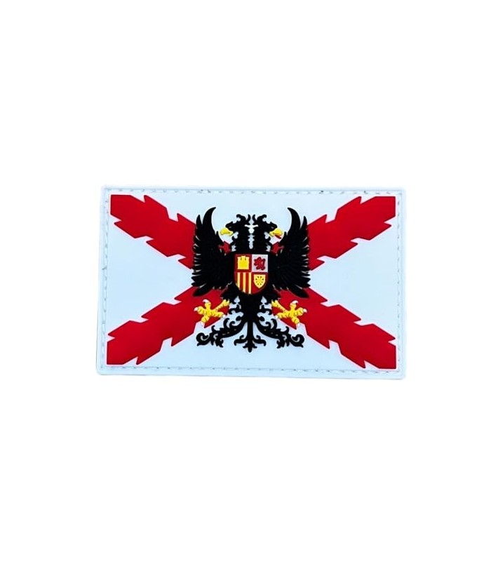 Parche Tercios de Flandes PVC Cruz de Borgoña Hook and loop 8 x 5 cm