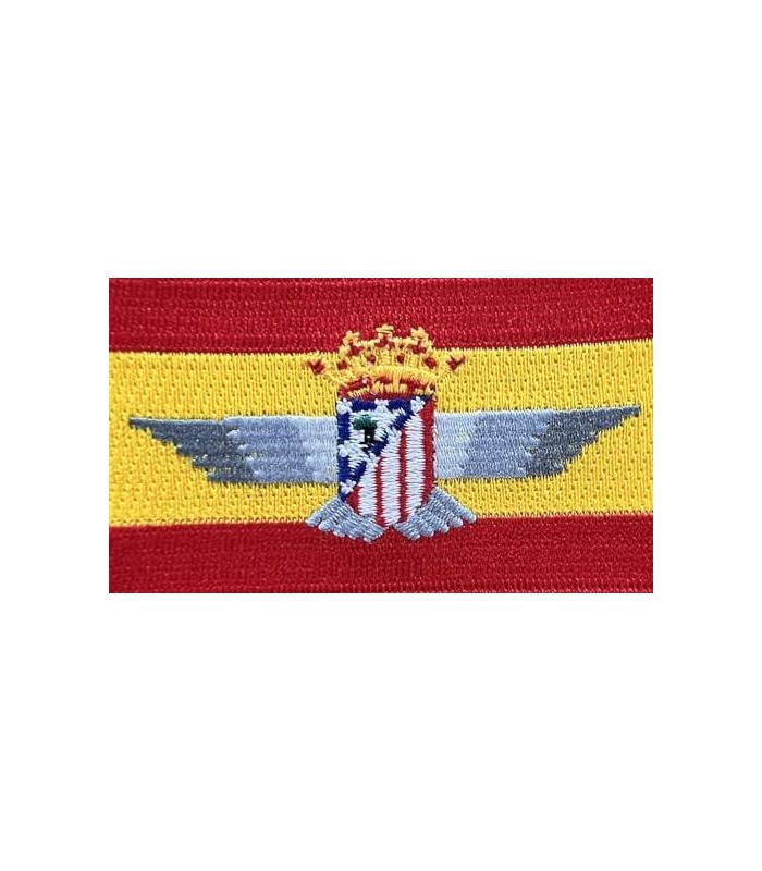 Parche Termoadhesivo Bandera de España y Escudo Aviacion 8x5 cm