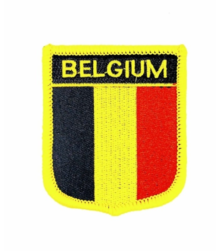 Parche Termoadhesivo Bandera escudo Belgica 7x6 cm