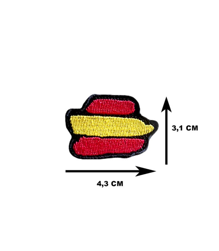 Parche Termoadhesivo Bandera España Rayas 4x3cm