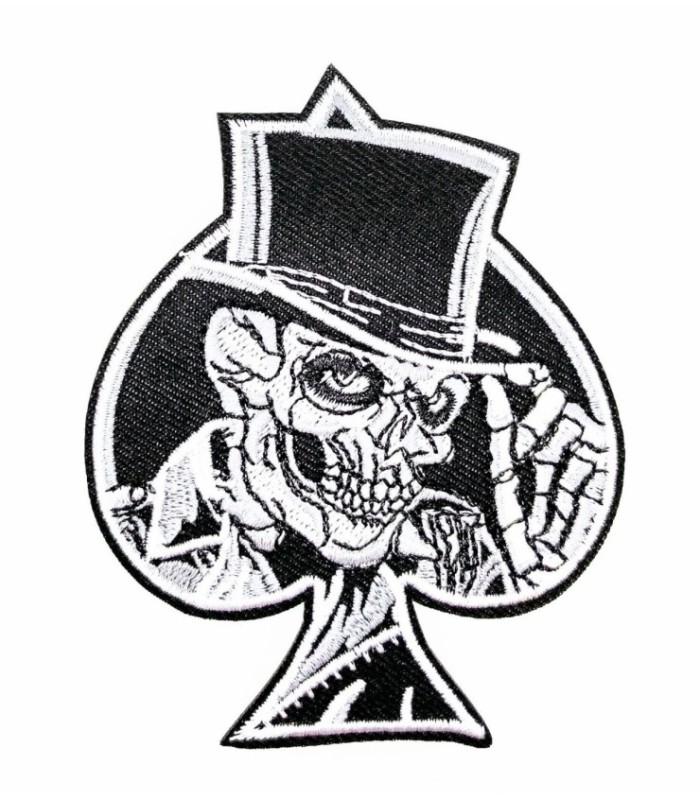 Parche Termoadhesivo Calavera as de picas 10x8 cm