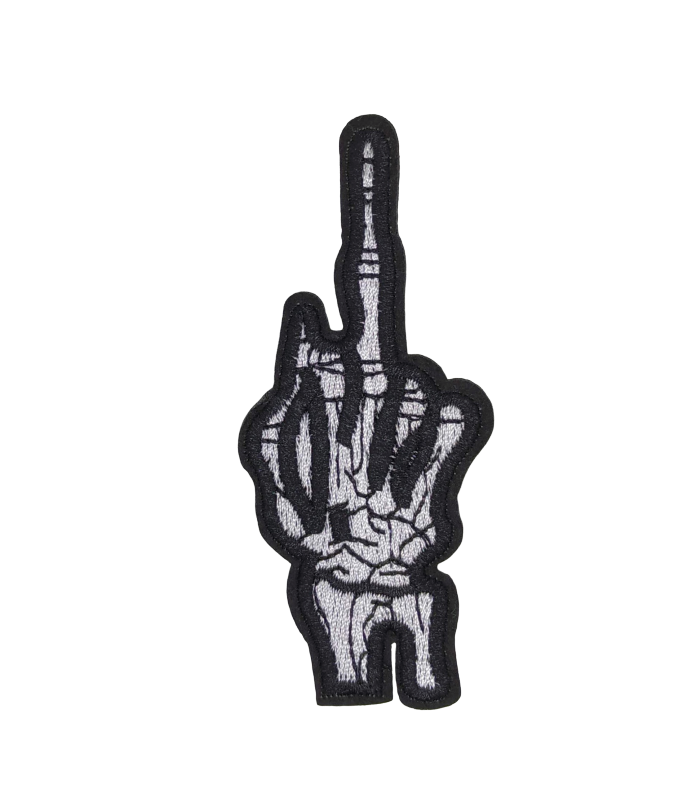 Parche Termoadhesivo Esqueleto Fuck You! 9x4 cm