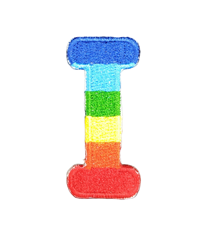 Parche Termoadhesivo Letra Letter I Arco iris 4 cm