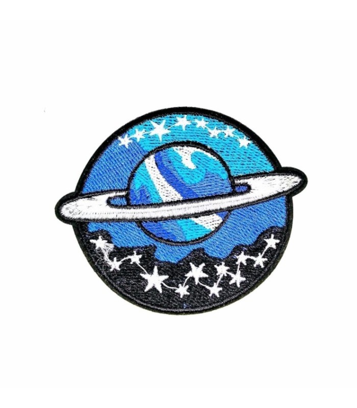 Parche Termoadhesivo Planeta blue 8,5x6,5 cm