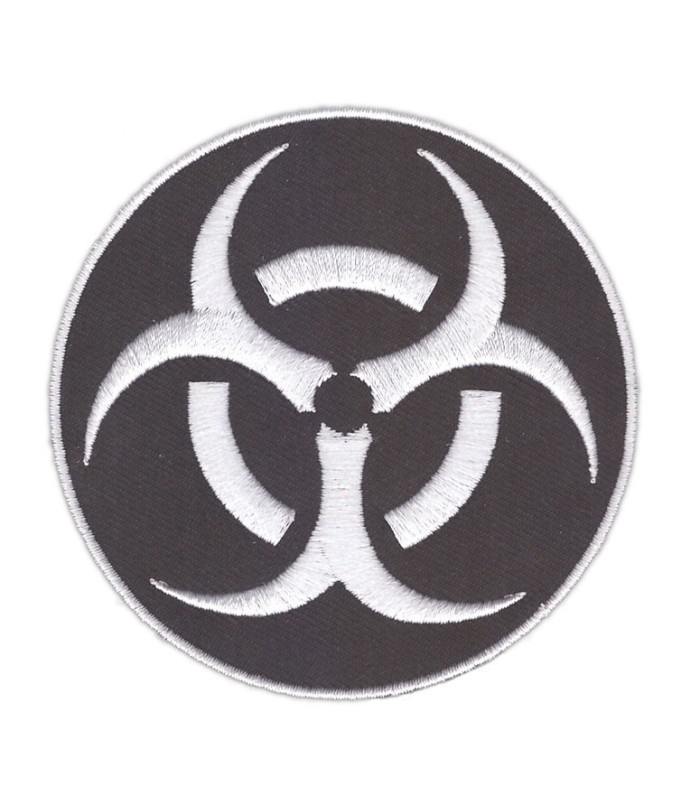 Parche Termoadhesivo Señal de Peligro Biohazar 8cm