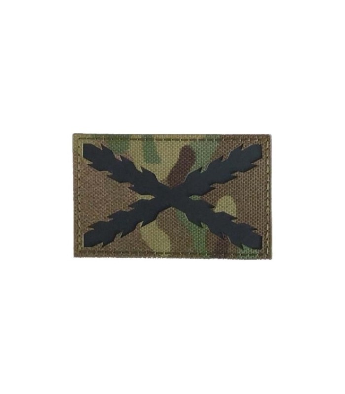 Parches Cruz de Borgoña Hook and Loop reflectantes - tamaño: 8x5cm