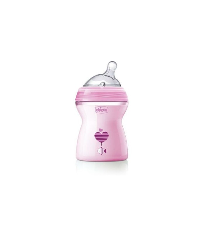 BIBERON NATFEELING 2M+ 250ML ROSA