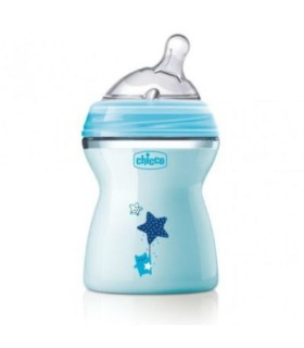 BIBERON NATFEELING 2M+ 250ML AZUL