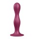 SATISFYER - DOUBLE BALL-R DILDO SILICONA GRANATE