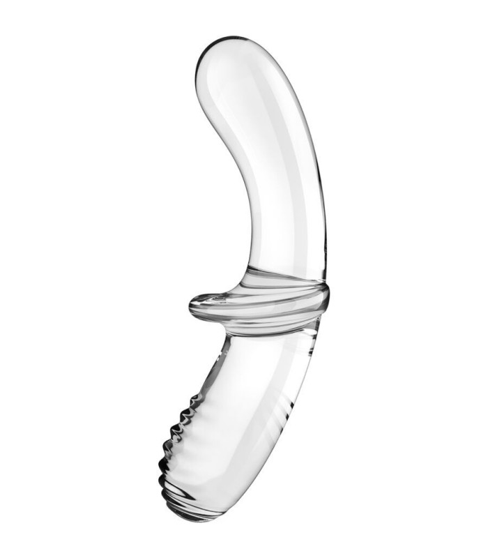 SATISFYER - DOUBLE CRYSTAL DILDO TRANSPARENTE
