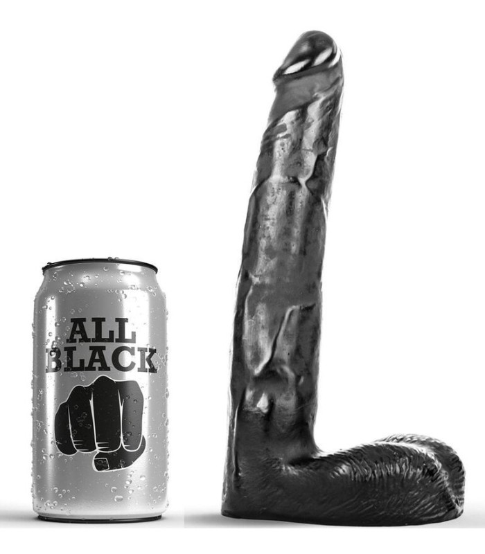 ALL BLACK - DILDO REALISTICO 21 CM