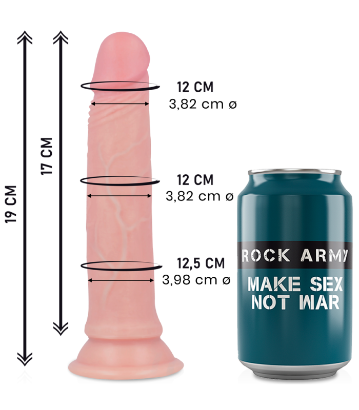 ROCKARMY - LIQUID SILICONE DILDO PREMIUM AVENGER 19 CM -O- 3.98 CM