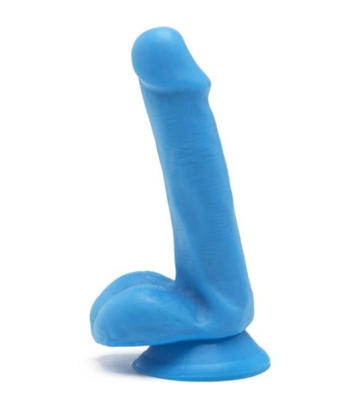 GET REAL - HAPPY DICKS DILDO 12 CM CON TESTICULOS AZUL
