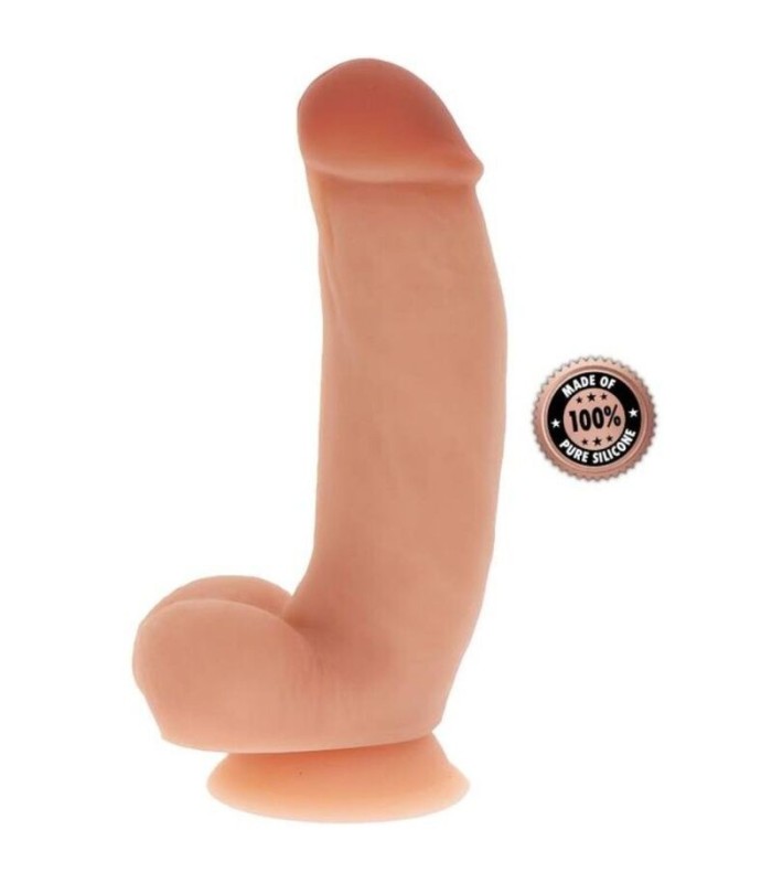 GET REAL - DILDO SILICONA 18 CM CON TESTICULOS NATURAL