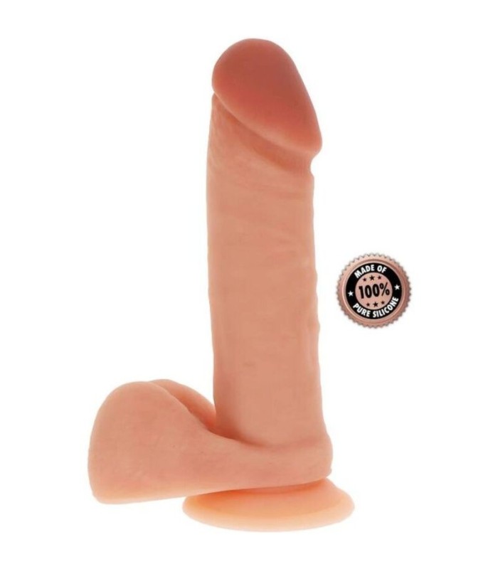 GET REAL - DILDO SILICONA 20,5 CM CON TESTICULOS NATURAL
