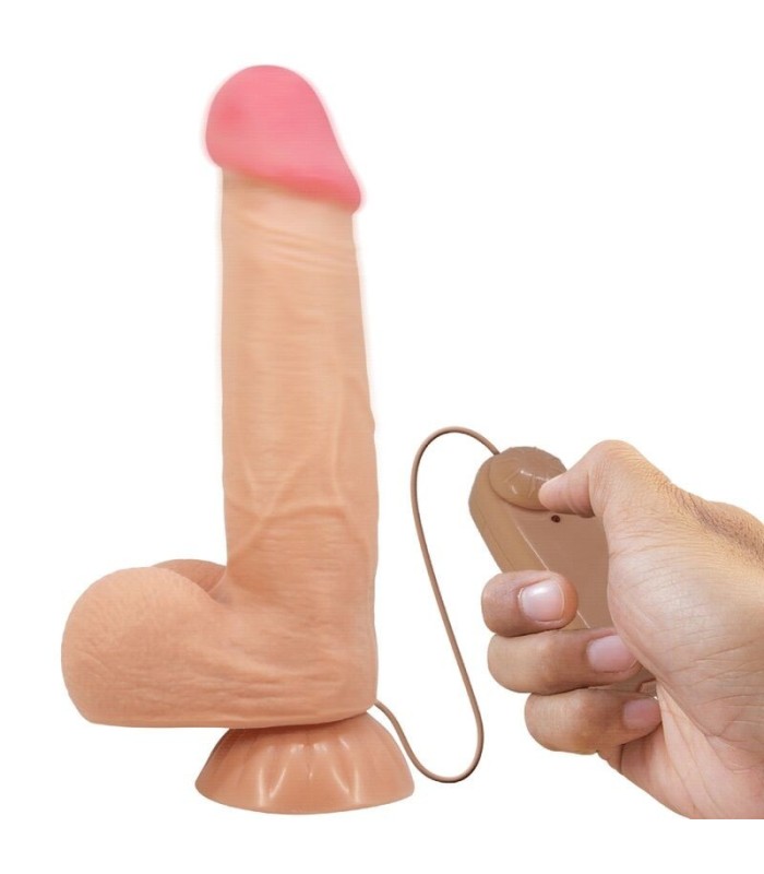 PRETTY LOVE - SLIDING SKIN SERIES DILDO REALÍSTICO CON VENTOSA PIEL DESLIZANTE CONTROL REMOTO  NATURAL 21.8 CM