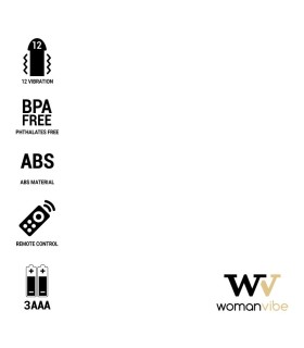 WOMANVIBE - ALSAN HUEVO CONTROL REMOTO NEGRO SILICONA NEGRO