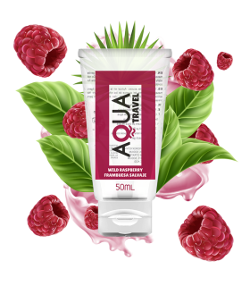 AQUA TRAVEL - LUBRICANTE BASE AGUA SABOR FRAMBUESA SALVAJE - 50 ML