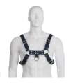 LEATHER BODY - ARNES CUERO AZUL Y NEGRO CHEST BULLDOG