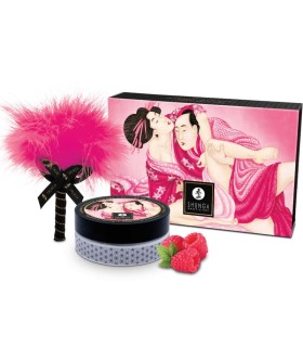SHUNGA - KIT POLVOS DE MASAJE COMESTIBLE FRAMBUESA