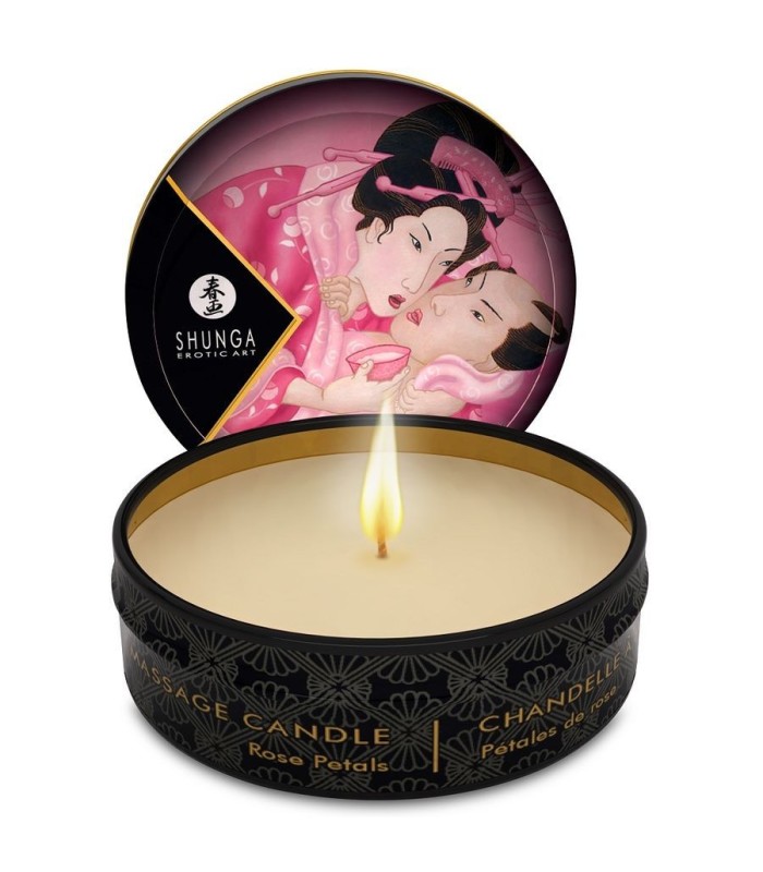 SHUNGA - MINI CARESS BY CANDELIGHT VELA MASAJE ROSAS 30 ML