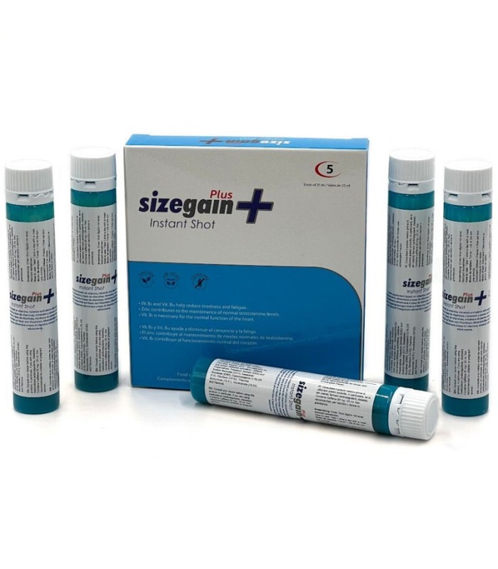 500 COSMETICS - SIZEGAIN PLUS INSTANT SHOT VIGORIZANTE MASCULINO 5 UNIDADES