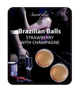 SECRETPLAY - SET 2 BRAZILIAN BALLS FRESAS CON CAVA