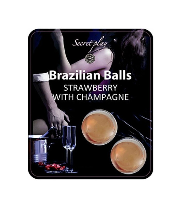 SECRETPLAY - SET 2 BRAZILIAN BALLS FRESAS CON CAVA
