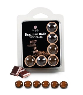 SECRETPLAY - SET 6 BRAZILIANS BALLS CHOCOLATE