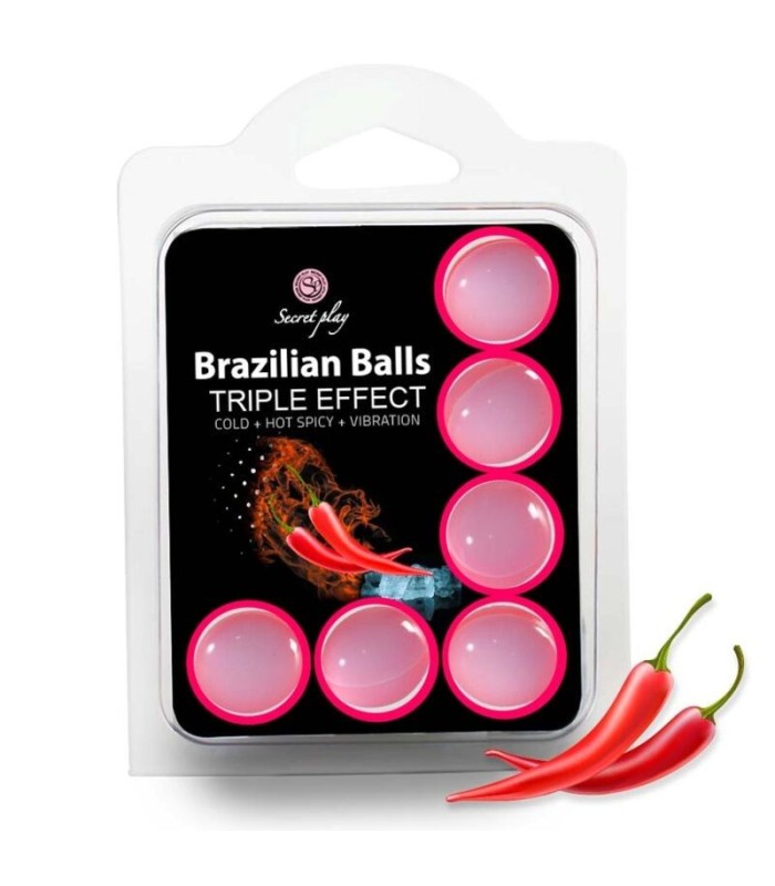 SECRETPLAY - SET 6 BRAZILIAN BALLS TRIPLE EFECTO