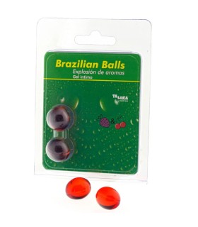 TALOKA - BRAZILIAN BALLS GEL ÍNTIMO FRESA & CEREZA 2 BOLAS