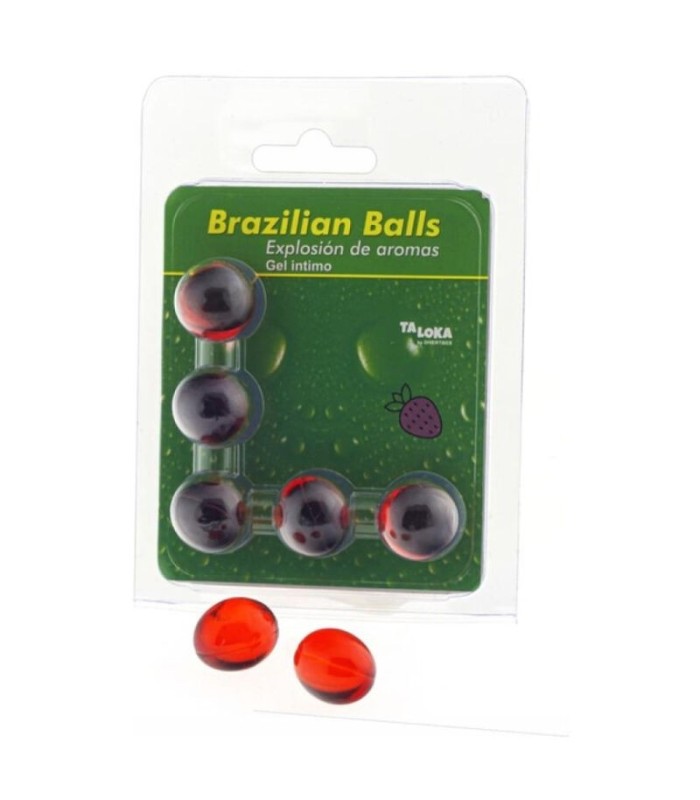 TALOKA - BRAZILIAN BALLS GEL ÍNTIMO FRESA 5 BOLAS