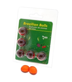 TALOKA - BRAZILIAN BALLS GEL ÍNTIMO FRESA & CEREZA 5 BOLAS