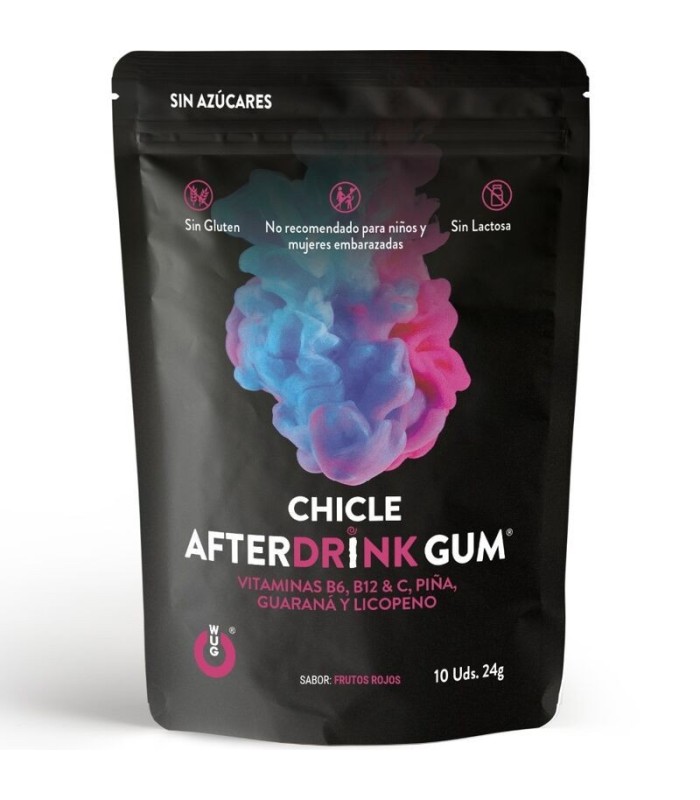 WUG GUM - AFTER DRINK CHICLE RESACA 10 UNIDADES