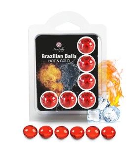 SECRETPLAY - SET 6 BRAZILIAN BALLS EFECTO FRIO Y CALOR